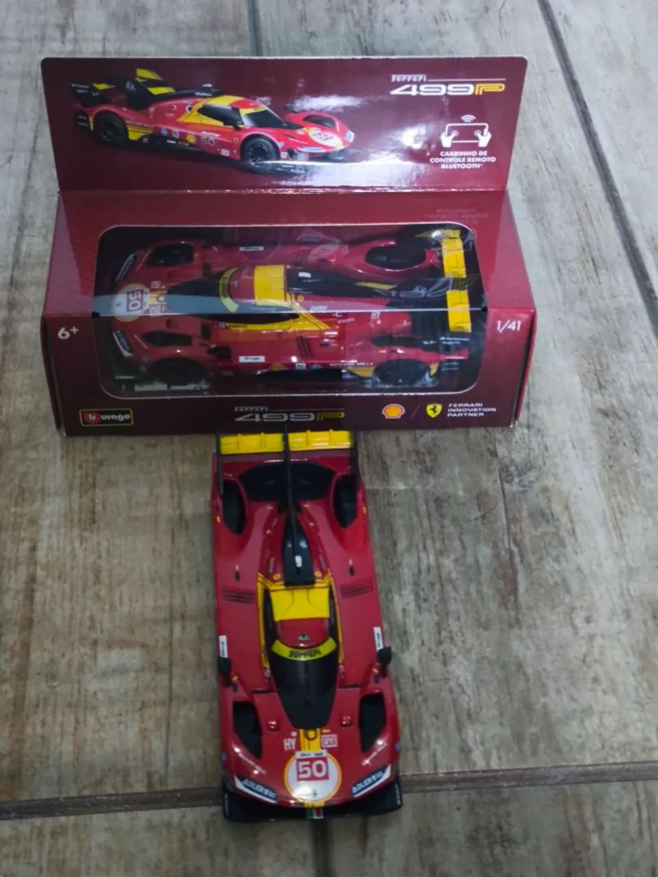 Carrinho coleção Ferrari Shell  controle bluetooth  - Foto 3