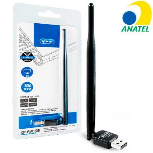 Adaptador USB Wi-Fi 150M Knup KP-AW156