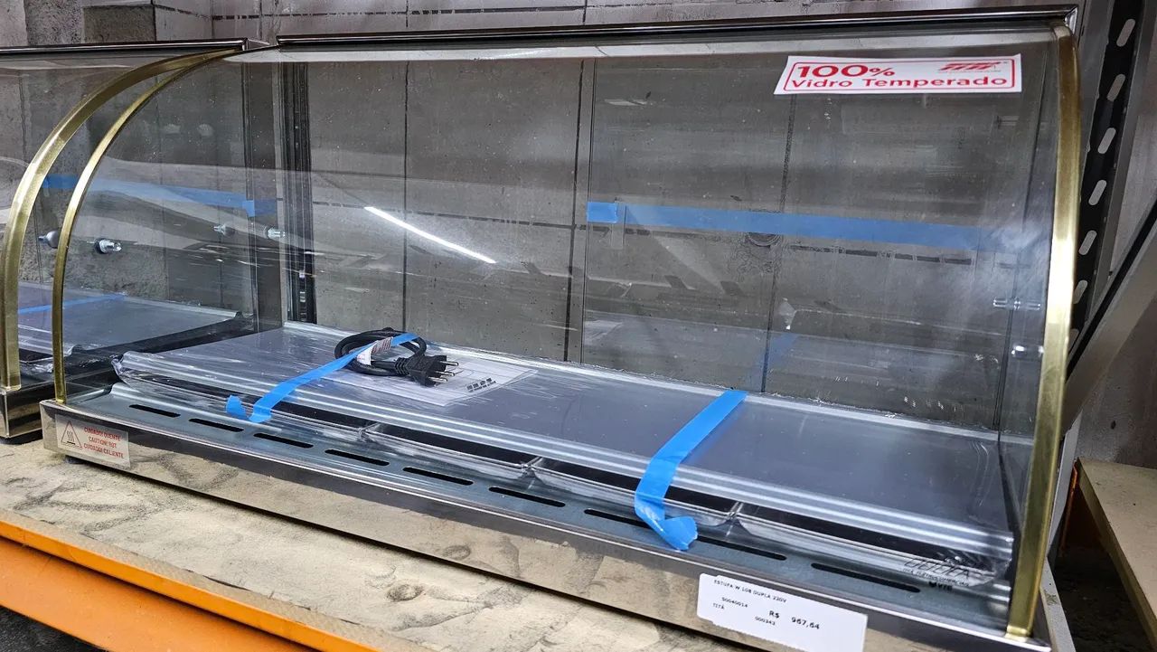 Estufa Vitrine Expositora de Vidro Temperado - dupla 10 bandejas - Foto 2