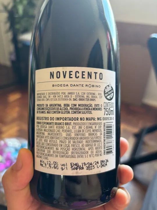 Espumante Novecento Branco Brut - Mendoza, Argentina - Foto 2