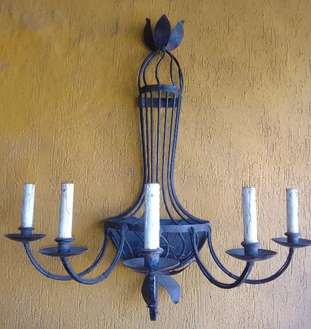 Antigo lustre luminária Parede Ferro forget estilo medieval para parede cinco braços *