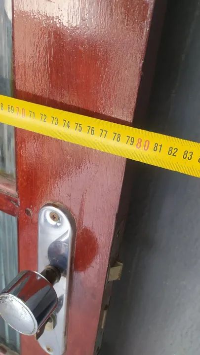 Porta de madeira com vidro 16 divisórias - Foto 3