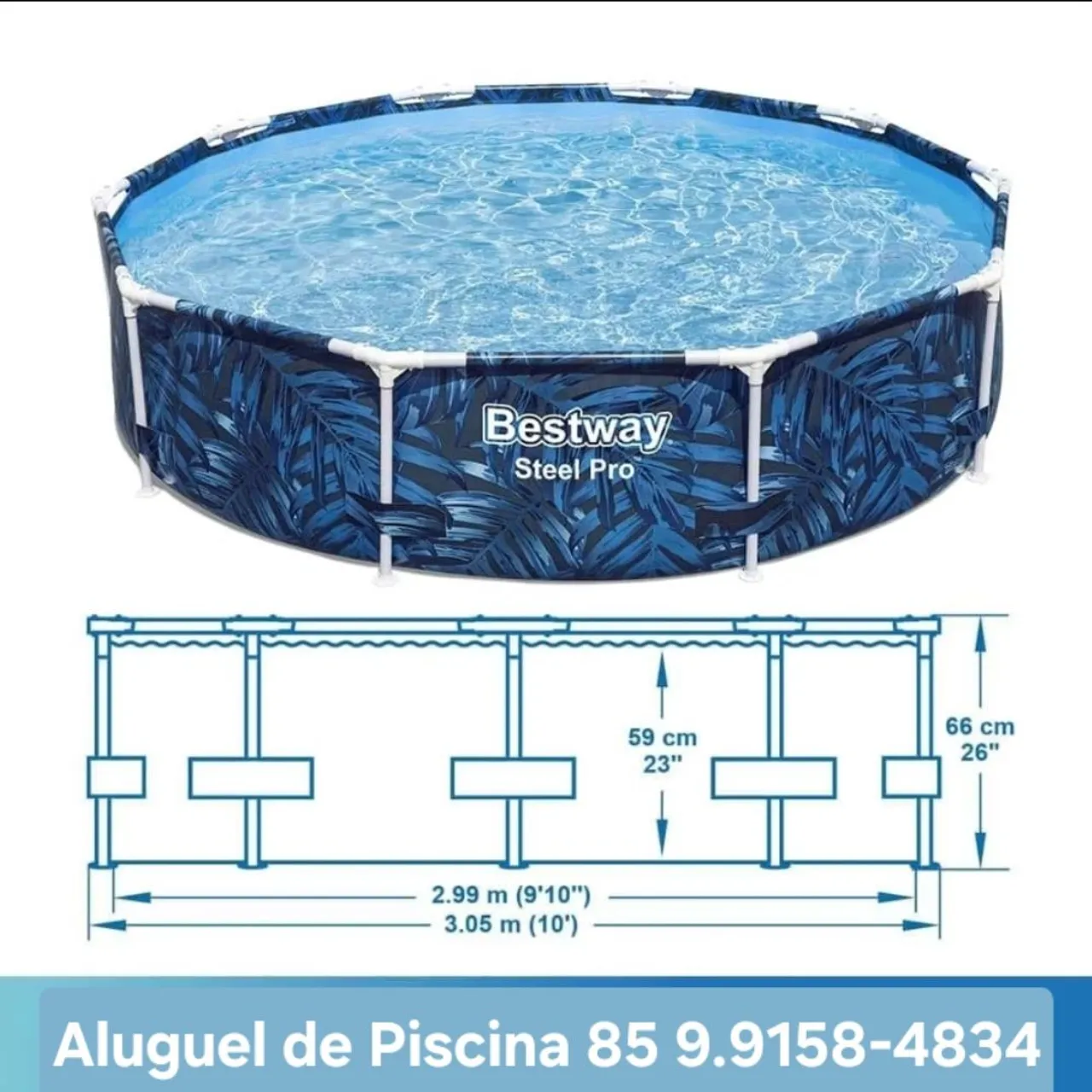 Alugurl Piscina desmontavel Bestway Steel Pro circular 3.05m