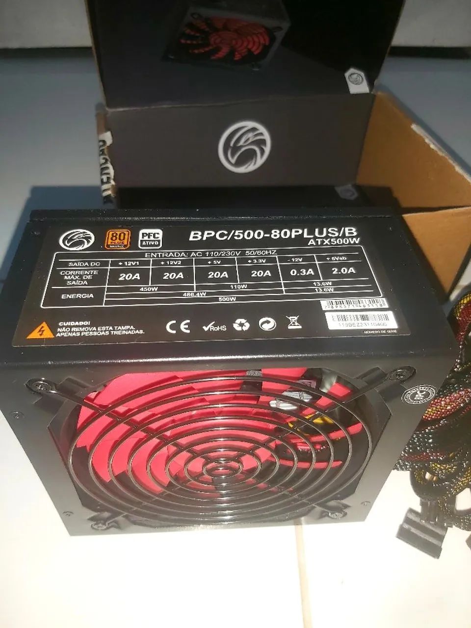 Fonte ATX 500W 80+ Bronze - Nova e funcionando!<br> - Foto 4