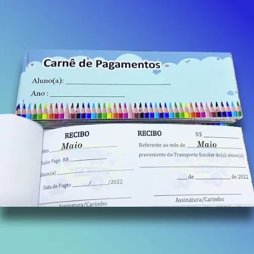 gráfica Carnê de pagamento Escolar, Atendimento, etc - Foto 2