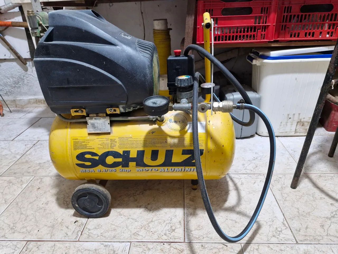 Compressor de Ar Schulz MSA 8/25 2hp Moto Alumínio