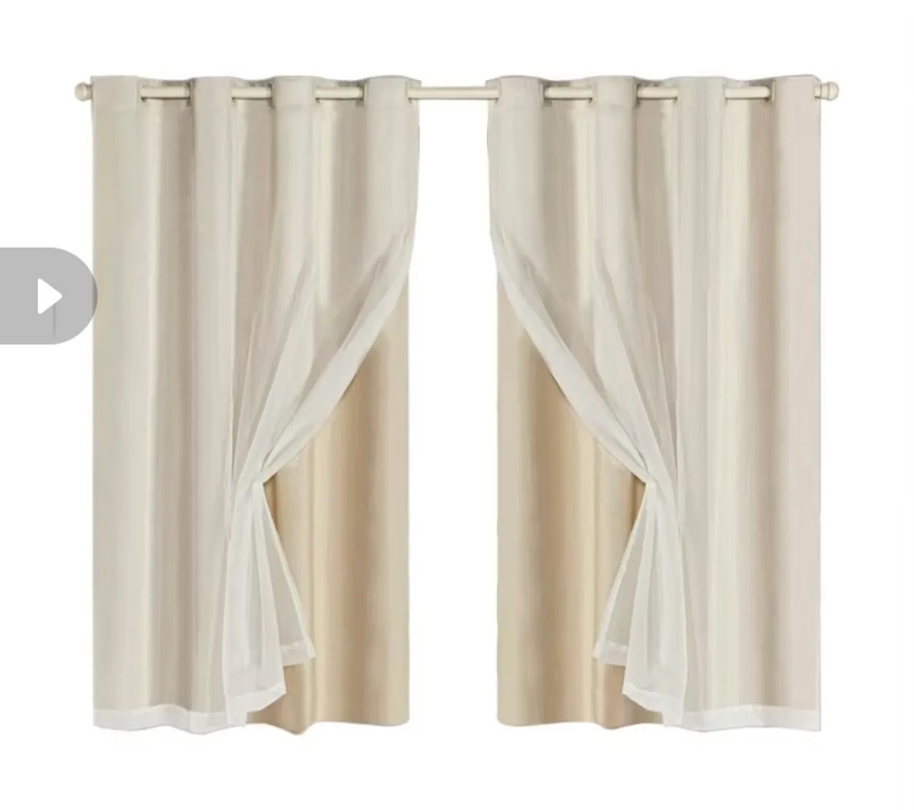 2 Pares de Cortinas com Blackout Novas 