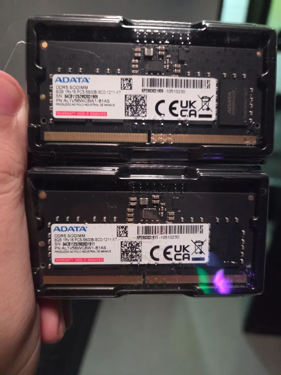Memória para notebook 16gb (8gbX2) DDR5 5600mhz Adata Sodimm