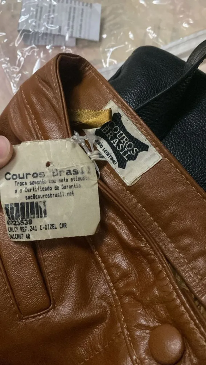 Calça Couro Legítimo Couros Brasil Marrom