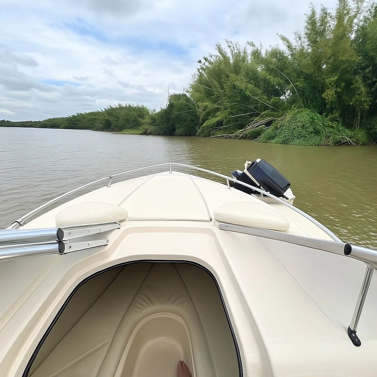 Lancha fs top 23 pés motor 4.3 v6 - Foto 5