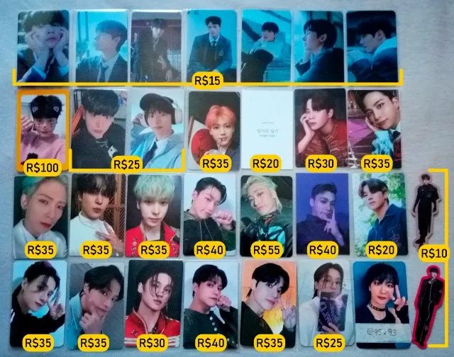 Photocards ATEEZ, xikers e NCT DREAM