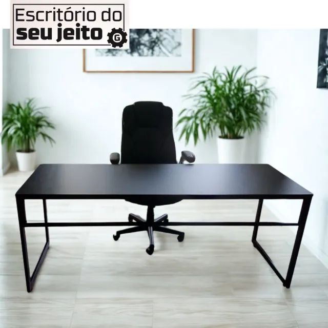 Mesa Gamer Reforçada 1,80m NOVA Multiuso para Computador Notebook Home Office Escritório - Foto 2