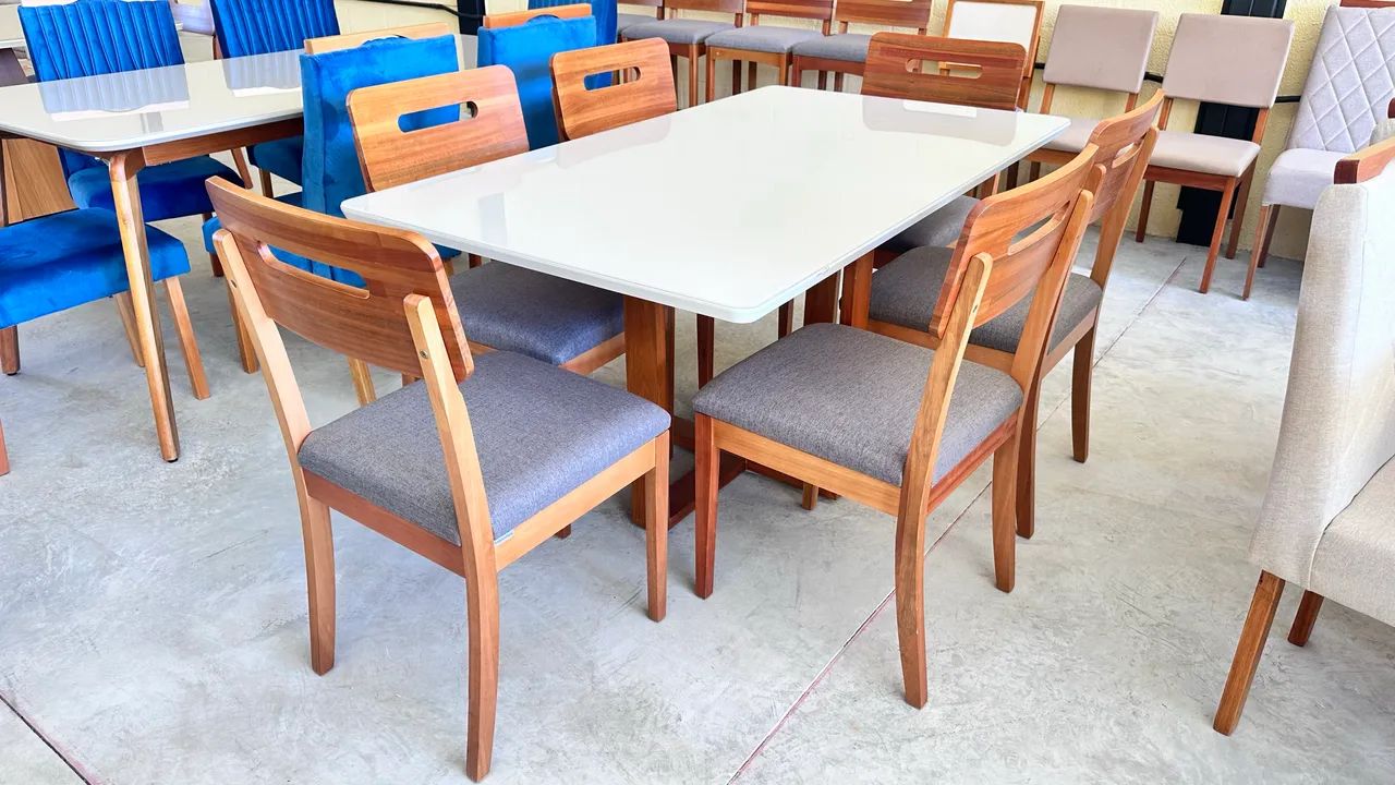 Mesa de Jantar 160x90 Com 6 Cadeiras  - Foto 2