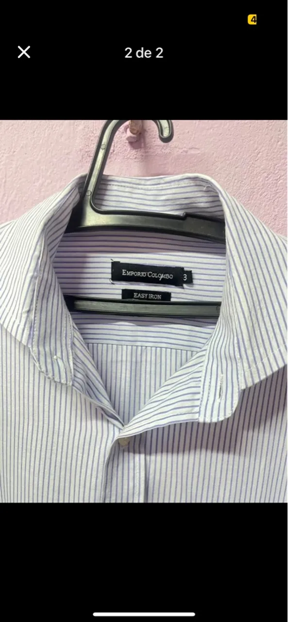Camisa Social listrada Emporio Colombo