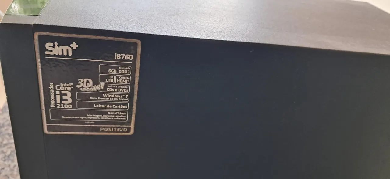 CPU POSITIVO i3 i8760 6gb 1 tera - Foto 2