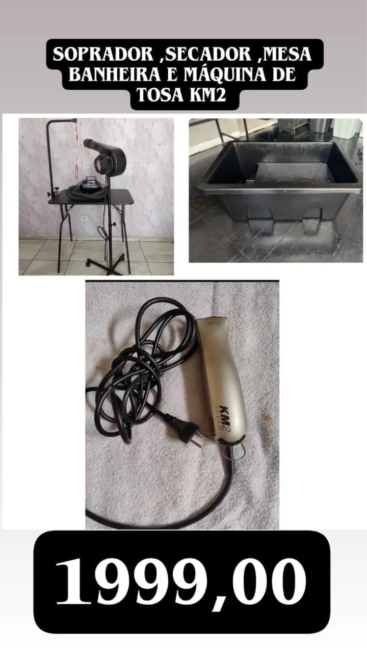 Equipamentos para banho e tosa 