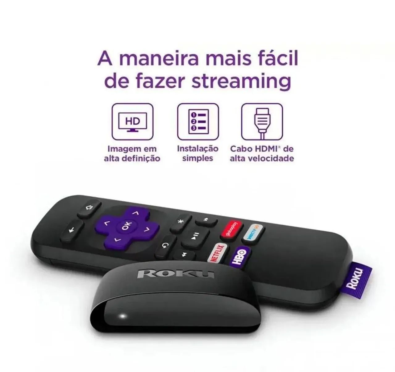 Roku Express Full Hd Streaming Player - TRANSFORME SUA TV EM SMARTTV - Foto 4