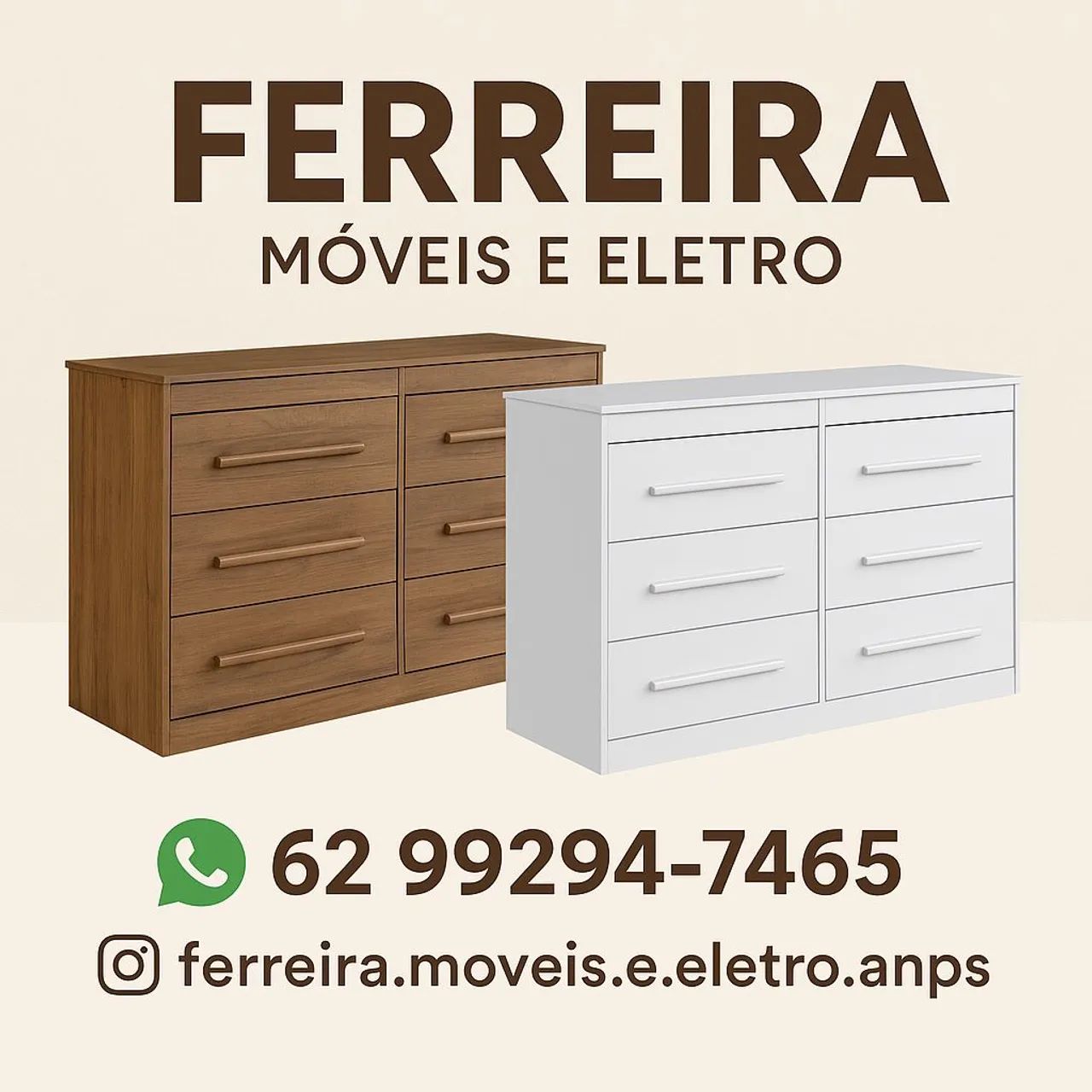 Cômoda 6 gavetas 100% mdf - Foto 2
