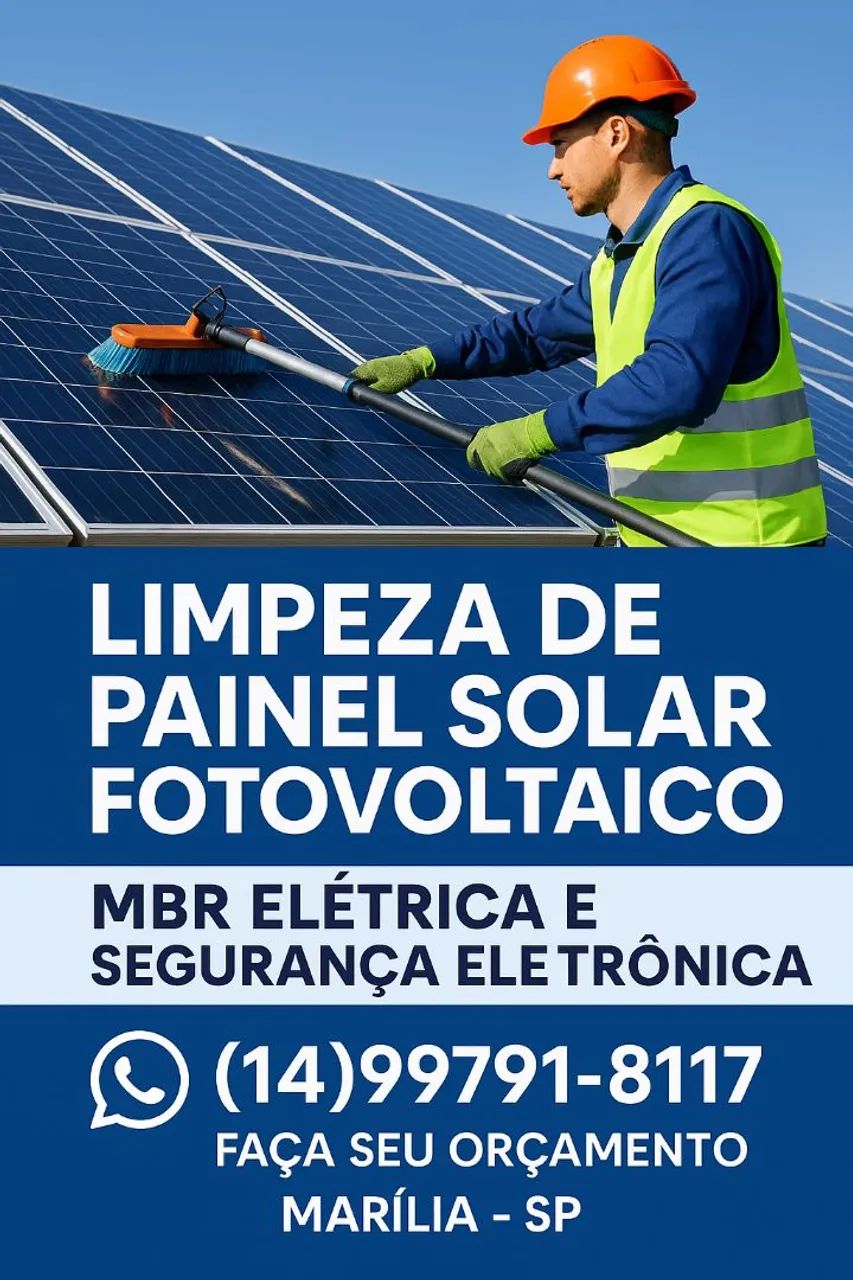 Limpeza de painel solar Marília -SP 