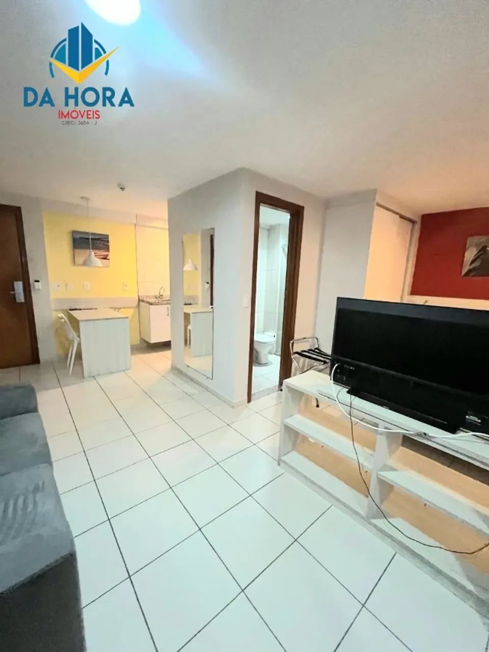 Flat com 2 quartos em Ponta Negra todo mobiliado! - Foto 3