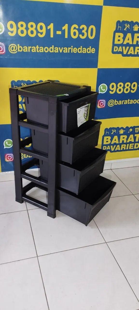GAVETEIRO RATTAM 4 GAVETAS TOPPLAST - Foto 3