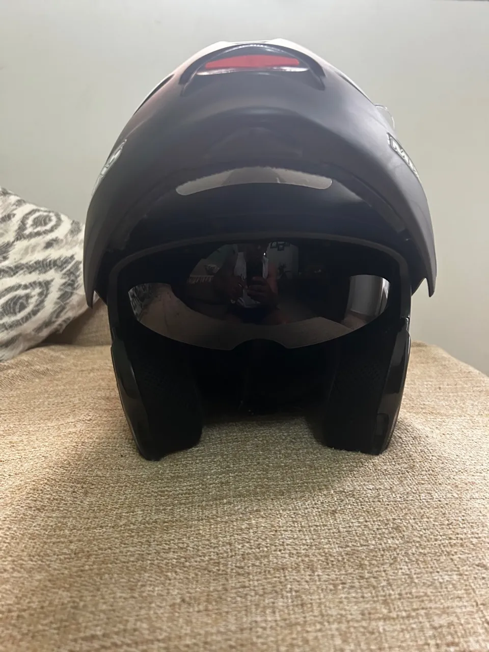 Capacete Escamoteável Mixs Captiva Óculos Interno Narigueira Cor Preto Fosco