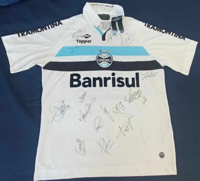camiseta do gremio 2012 toda autografada