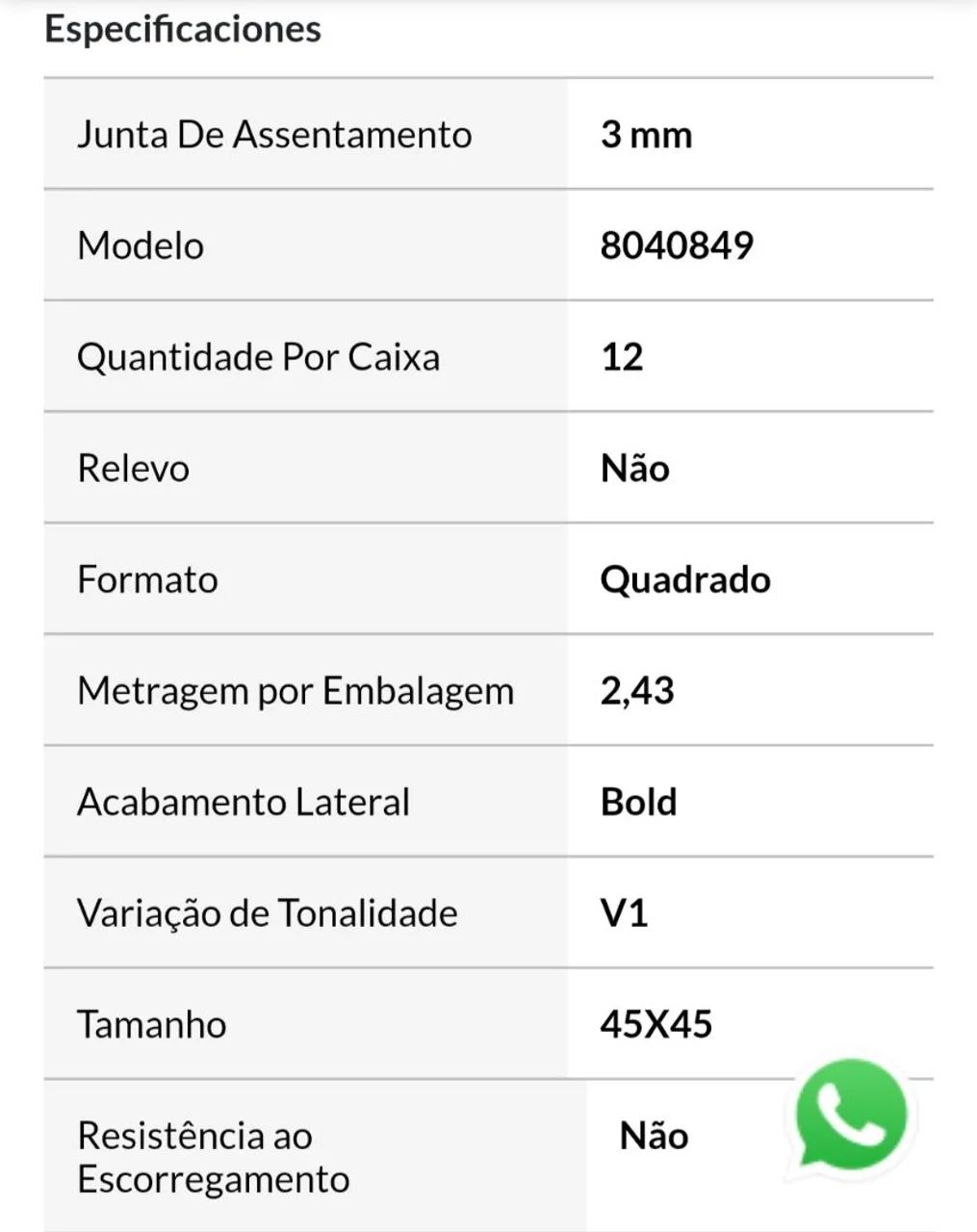 Piso Porcelanato Eliane Plus White 45x45 - Cx 2,430m² - Foto 3