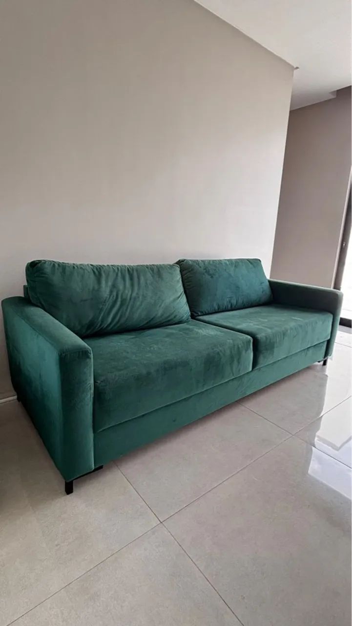 Sofá Verde Musgo - 2 Lugares | Excelente Estado 