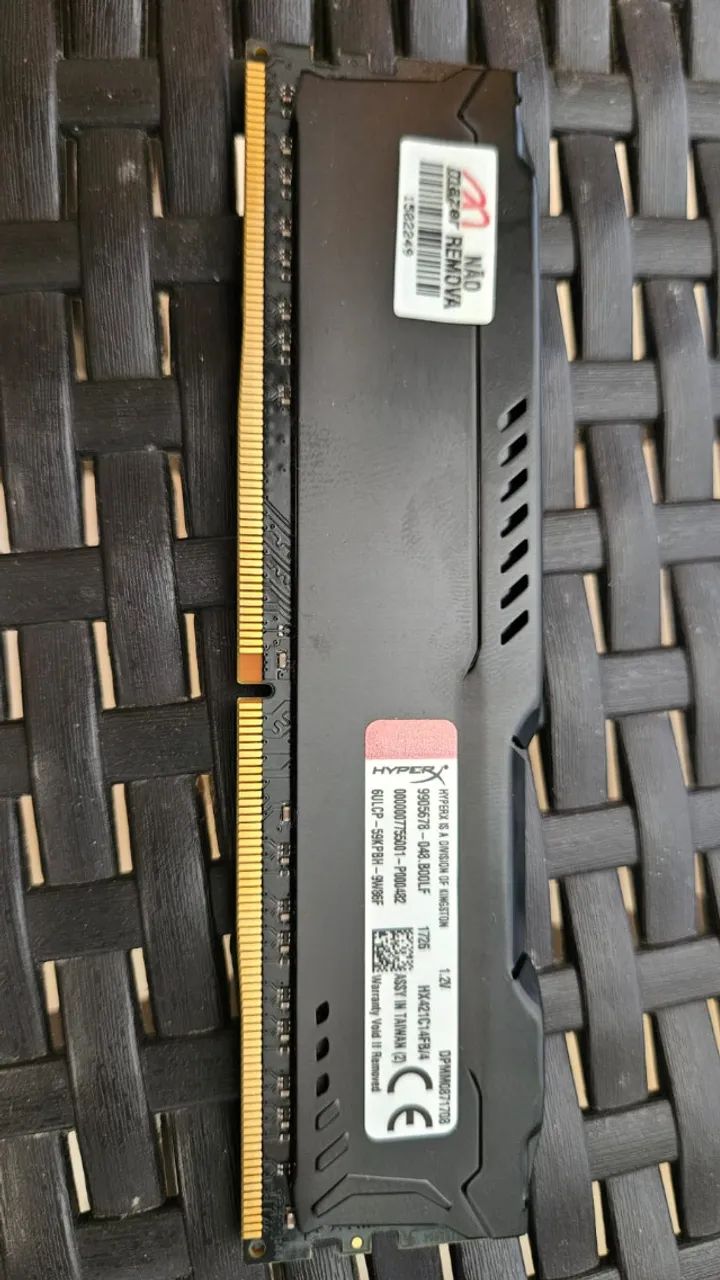Memoria Gamer 4gb Ddr4 2133mhz Kingston Hyperx Fury (2 pentes) - Foto 2
