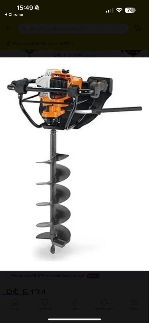 Perfuradora de soo Stihl com broca de 30cm (diâmetro) - Foto 2