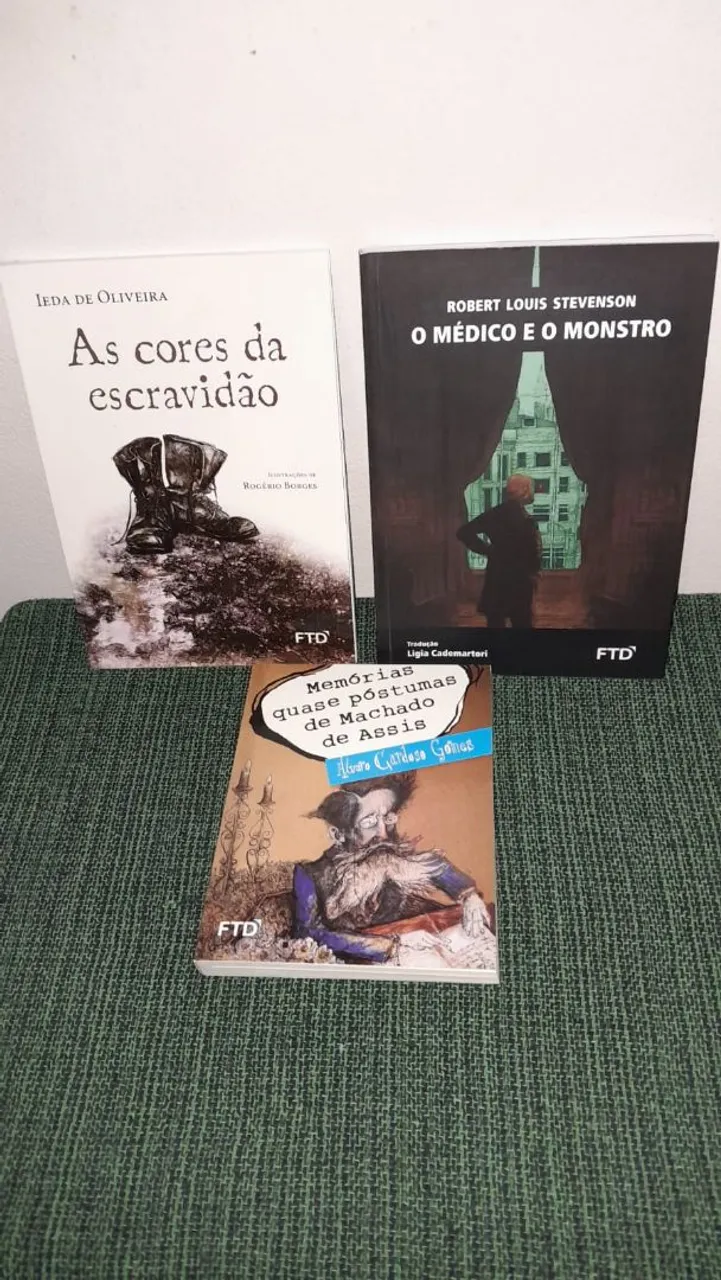 Livros: As Cores da Escravidão, O Médico e O Monstro e Memórias