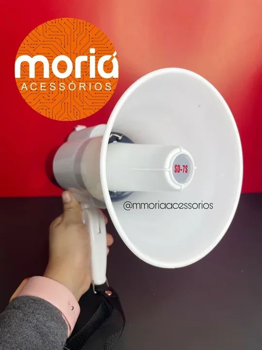 Megafone Recarregável Sirene Amplificador Gravador Voz 