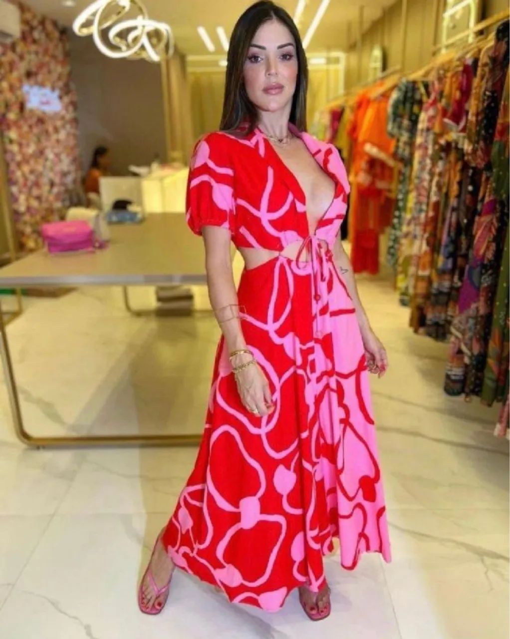 Vestido Floral Elegante Farm P 