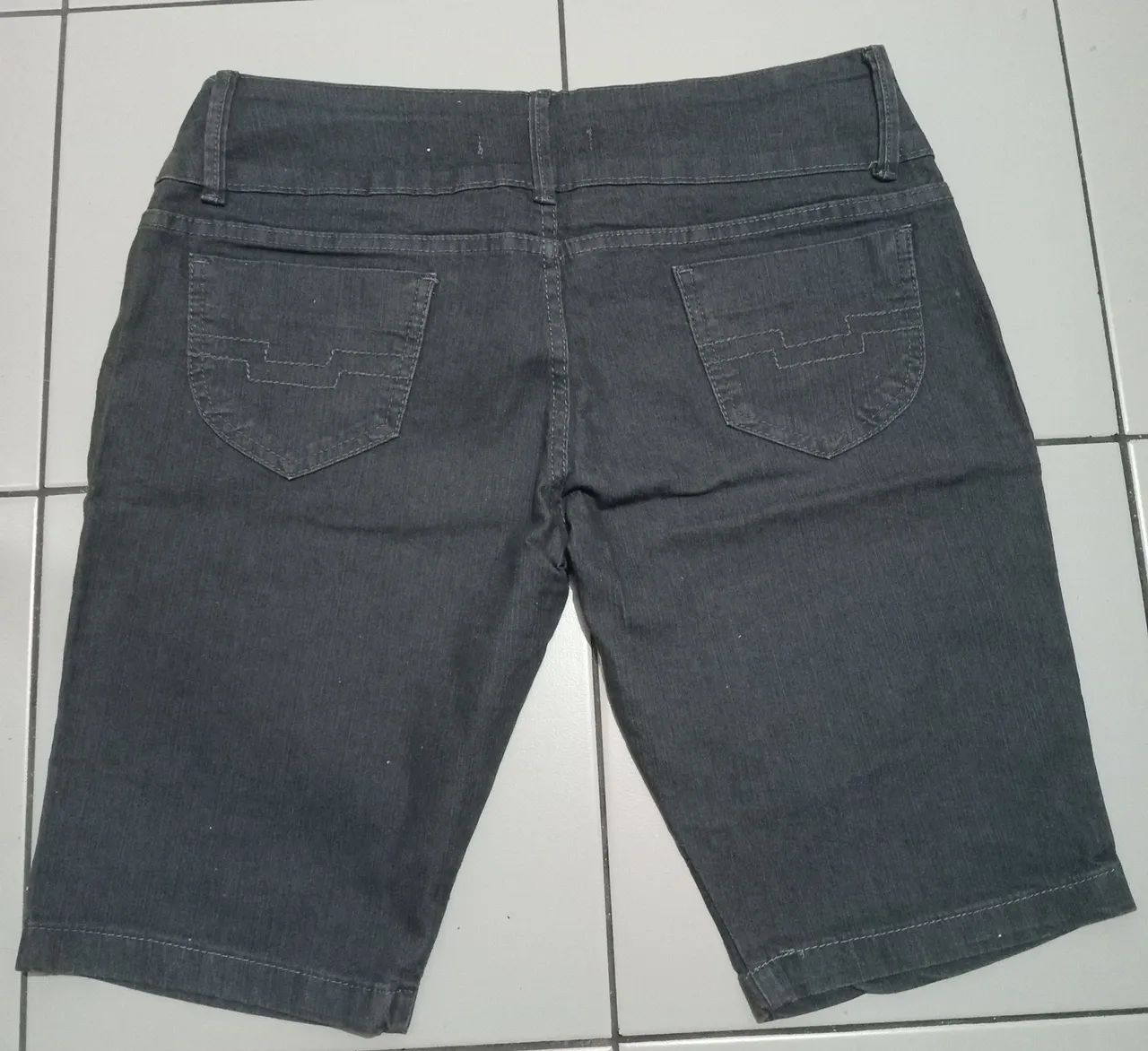 Bermuda Jeans Preta Feminina - Foto 2