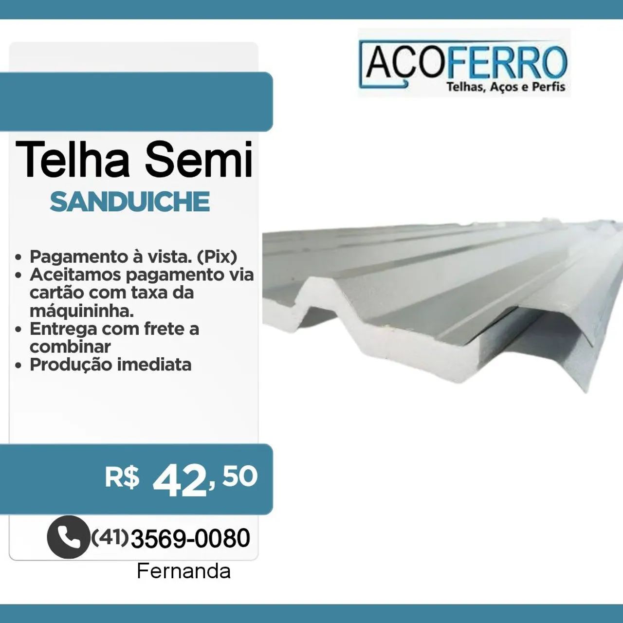 Telhas semi sanduíche  - Foto 2