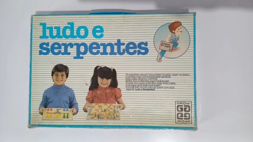 Jogo Ludo E Serpente Grow Completo - Antigo Anos 80