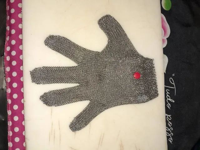 LUVA MALHA DE AÇO ANTI CORTE - Foto 2