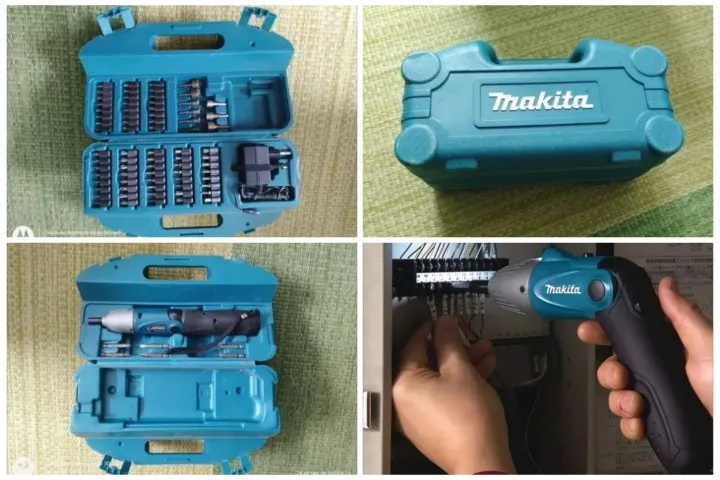 Parafusadeira a Bateria Makita Com 80 Peças - 6723DW
