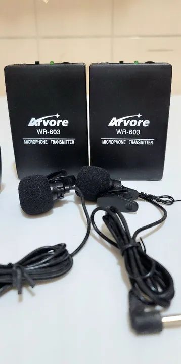 MICROFONES SEM FIO LAPELA E RECEPTORES - ÁRVORE WR-603 - Foto 2