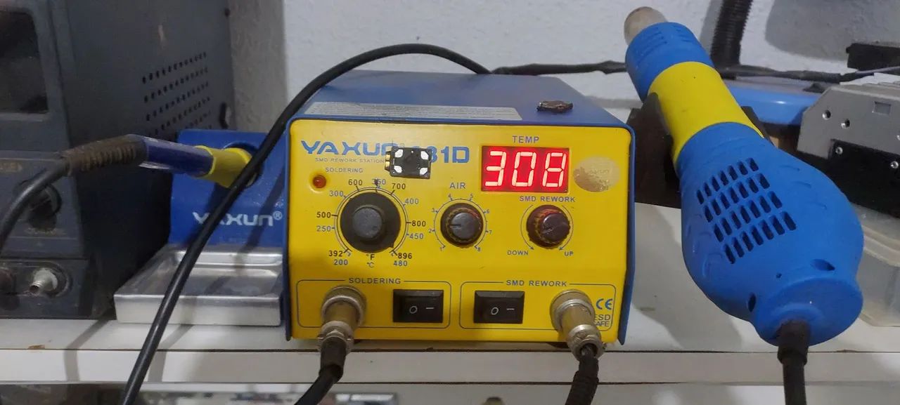 estação de ar e solda para manutenção de aparelhos eletrônicos,celulares TV son etc - Foto 2