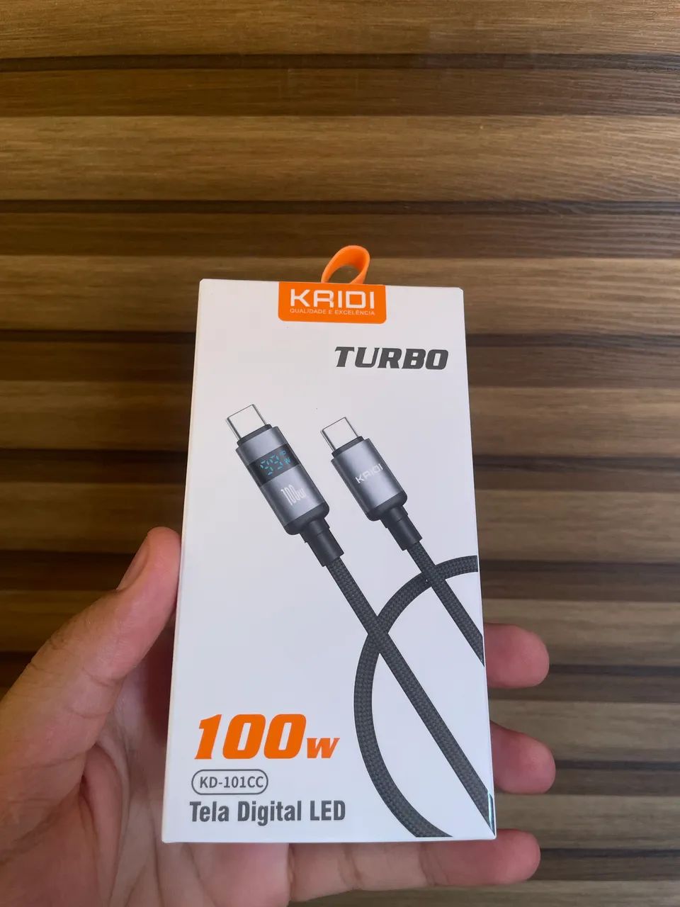 Cabo USB-C para USB-C KAIDI 100W Turbo com Display LED  - Foto 2