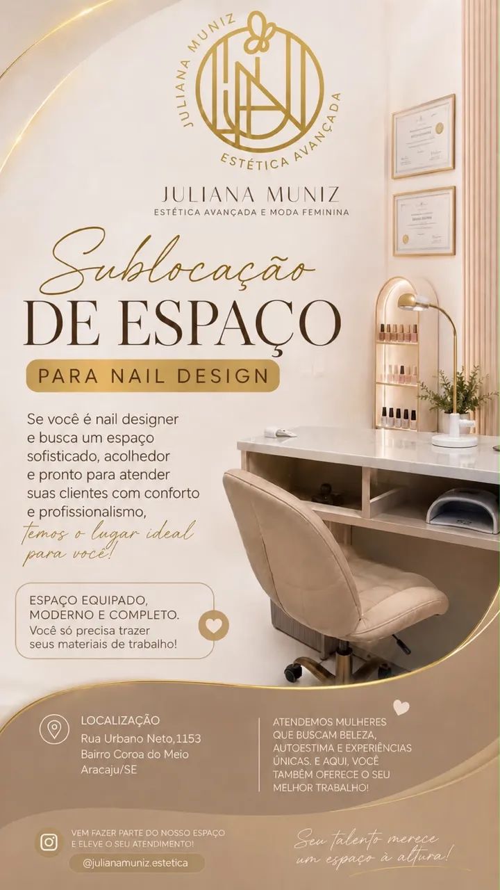 Sublocação  de espaço para nail design 