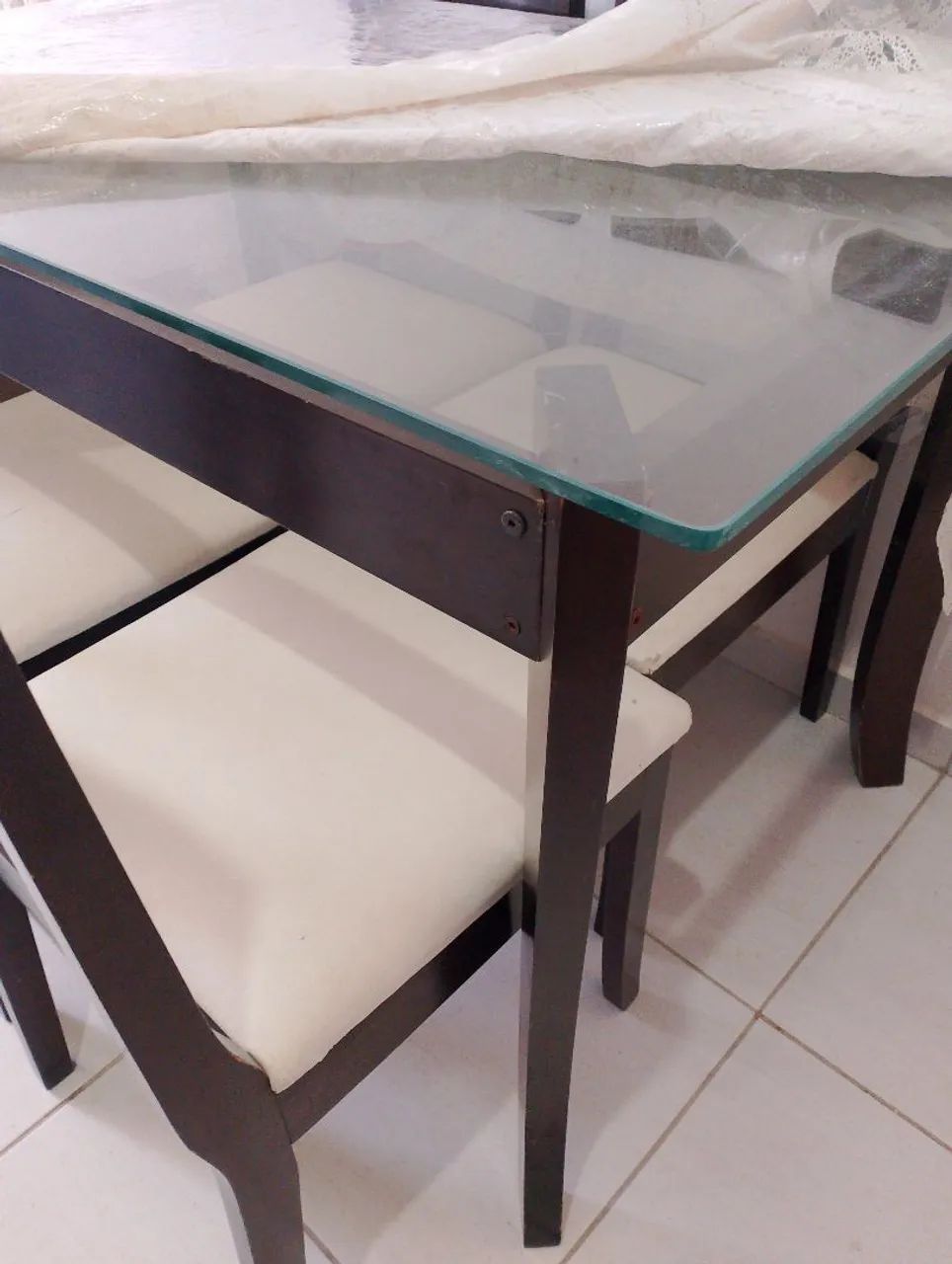 MESA DE JANTAR VIDRO 4 L - Foto 2