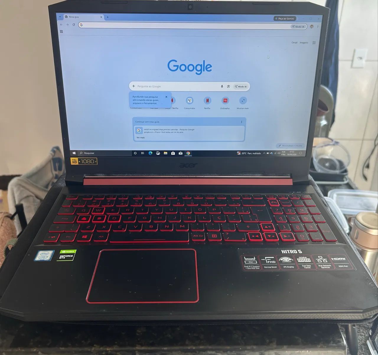 Notebook acer GAMER NITRO 5 