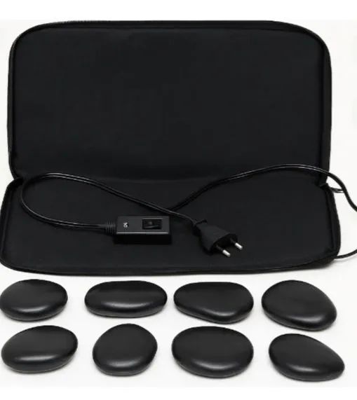 Bolsa térmica + pedras quentes + bambu e 2 pantalas