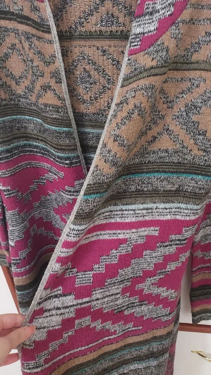 Sobretudo étnico com touca - Foto 4