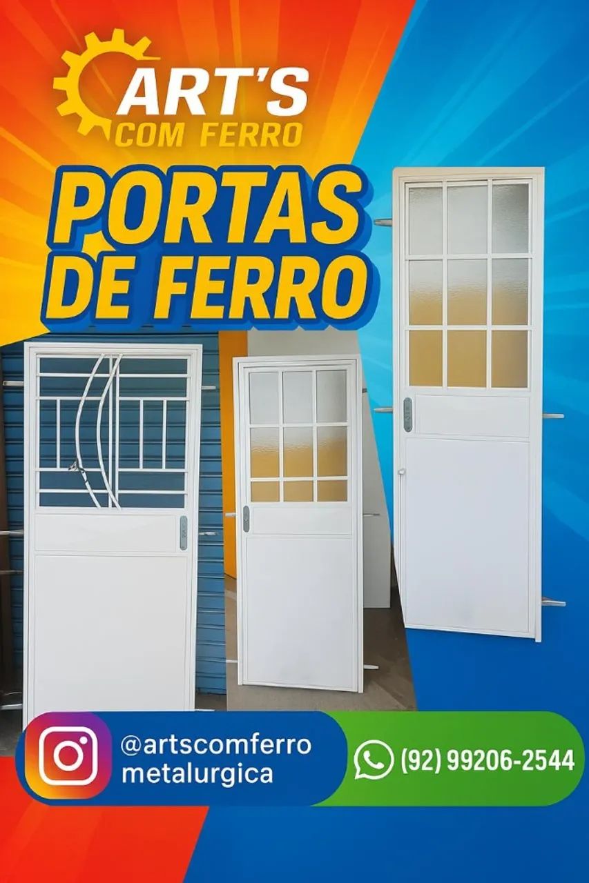porta de ferro R$ 450  s/v - Foto 5