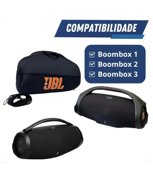 Bolsa Case Capa Jbl Boombox 1 2 3 Com Bolso Alça Resistente Cor Laranja - Foto 2