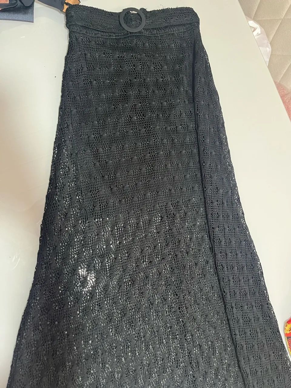Bazar saia longa preta 